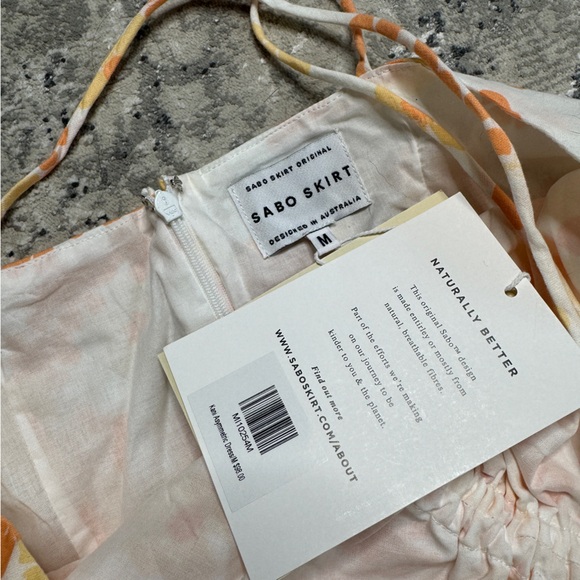 NEW Sabo Skirt Kani Asymmetric Dress Floral Print Cinched size M Medium NWT - Picture 10 of 10